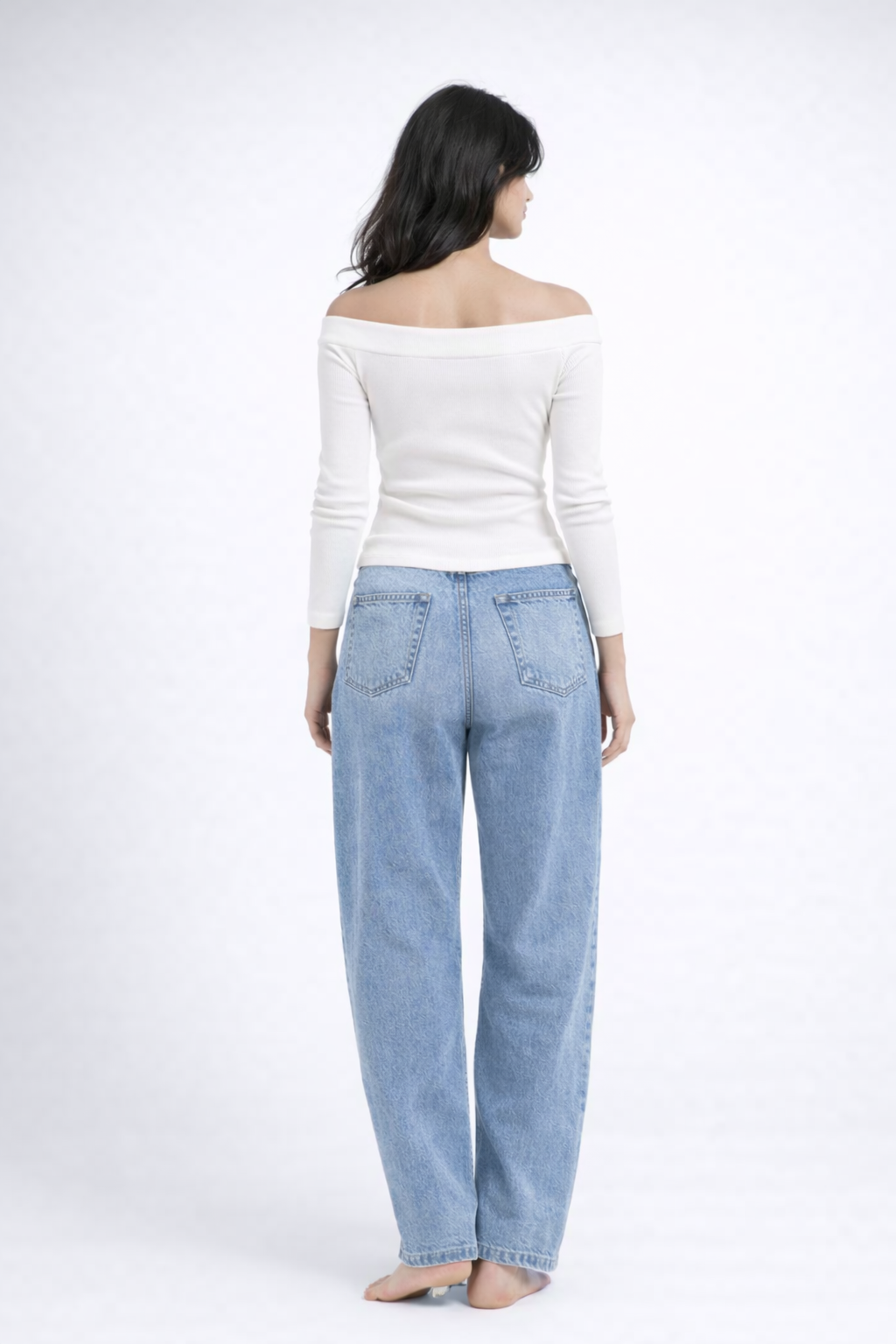 The Serene Off-Shoulder Rib