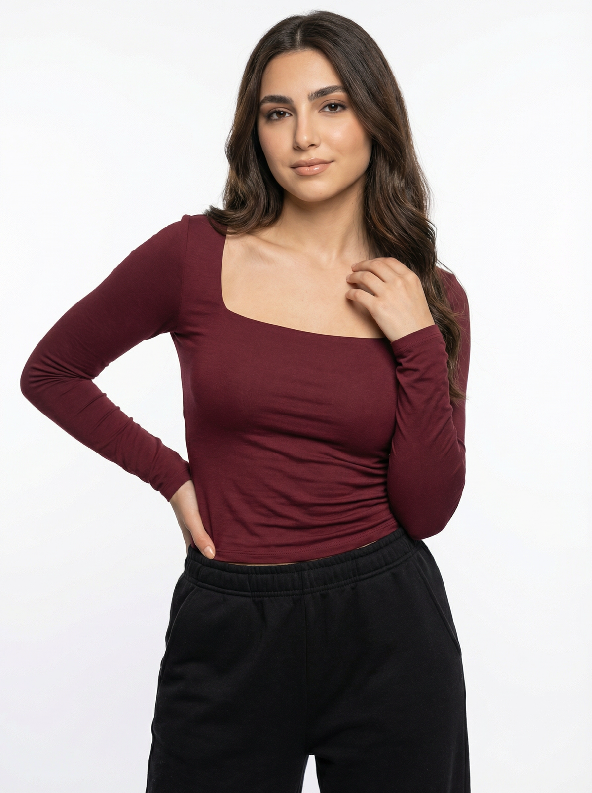 Essential Square-Neck Long Sleeve