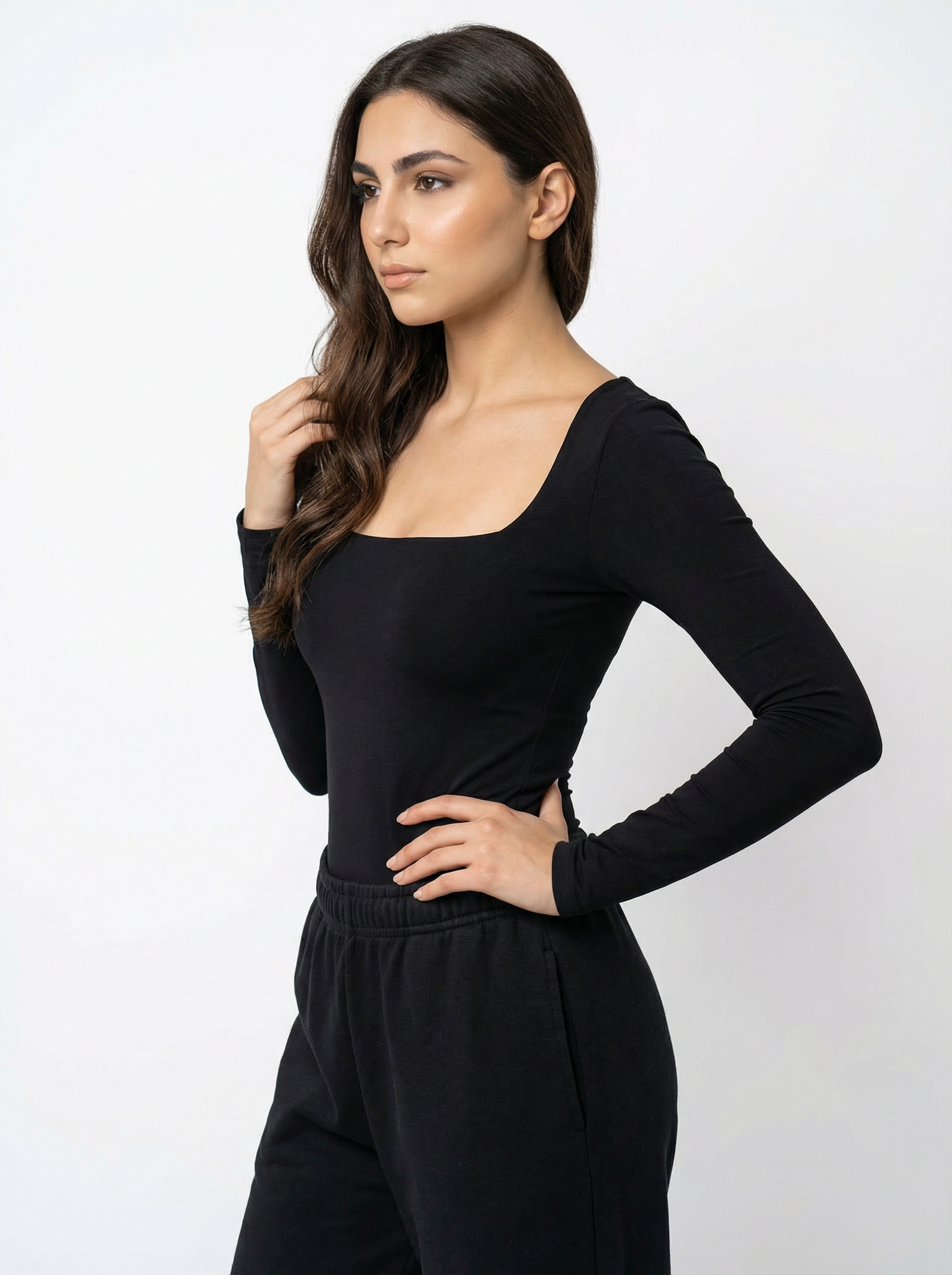 Essential Square-Neck Long Sleeve