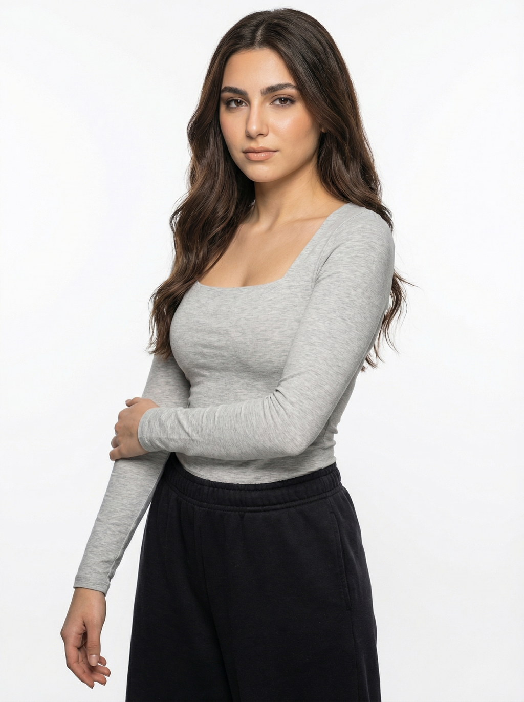 Essential Square-Neck Long Sleeve